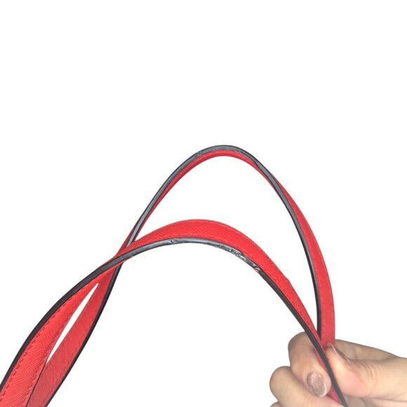 Michael Kors Ciara LG Tote Bag Leather Luggage Vibrant Red - See Description - Picture 4 of 10